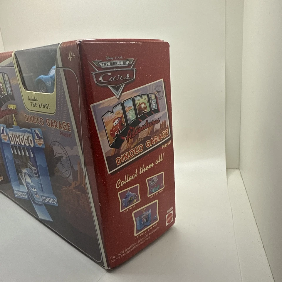 Rare new  Disney Cars Mini Adventures Dinoco Garage Playset The King - Image 2 of 4