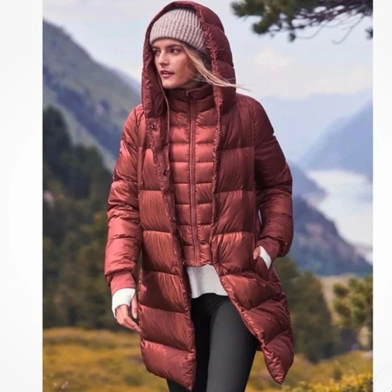 Parka Athleta Winter Coat Athleta Lofty Down Burgundy Super Light