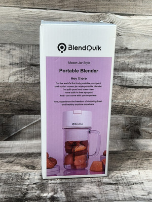 BlendQuik - Personal Portable Blender for Shakes & Smoothies  (Mason Jar Style)
