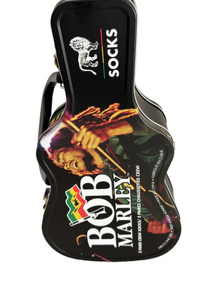 Rock N Roll Bob Marley Socks 3 Pack in Guitar Tin Case