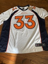 Men’s Nike Denver Broncos #33 Javonte Williams White Misprint Jersey 3XL New
