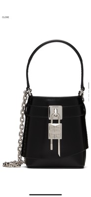 Givenchy GV Shark Lock Bucket Bag Leather Micro | eBay