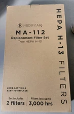 NEW! Medify Air MA-112 Replacement Filter Set True HEPA H-13 (Two-Pack)