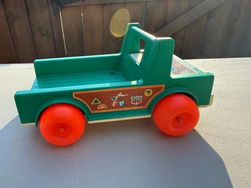 Vintage 1970's Fisher Price Little People Truck Play Family Camper