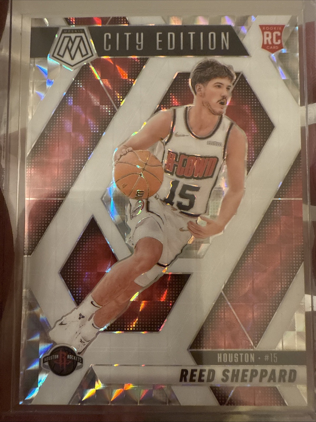 2024-25 Panini Mosaic City Edition Reed Sheppard RC Choice White /35 #276