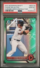 CHASE DELAUTER 2022 Bowman Draft 1st Bowman Chrome True Green #88/99 PSA 10