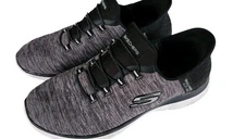 Skechers Wo's Hands Free Slip-ins Summits Dazzling Haze Char. Sneakers Sz 8 Wide