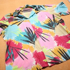 Vintage 50s 60s Hawaiian Aloha Shirt Luau by Weekender Tiki Abstract Bright