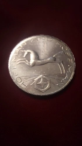 Vintage 1981 S Hoffman and Hoffman Unicorn  1 oz .999 Fine Silver Art Round