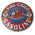Vintage Texaco Sign - Fire Chief Gasoline Service Gas Pump Porcelain Ad Sign