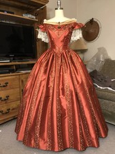 1860s Dress Victorian Ball Gown Vintage 18th Century Civil War Dress Prom Gown