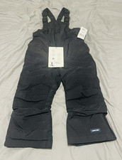 NEW Land's End Youth 4 Black Squall Snow Bib Overalls Snowboard Ski Warm NWT 90
