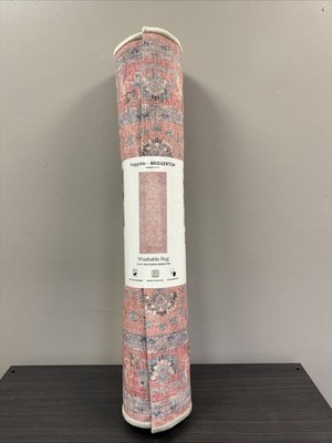 Ruggable 2.5 x7' Washable Bridgerton Debutante s Dream Rose Runner Rug Washable