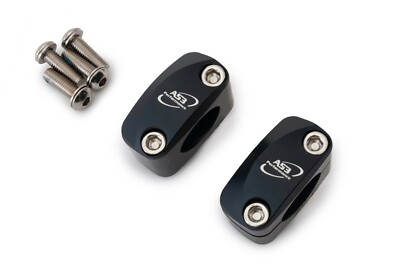 AS3 22,2 MM auf 28,6 MM OVERSIZED FAT BAR LENKER UMBAU HALTERUNGEN KLEMMEN SCHWARZ