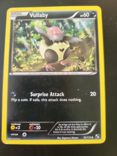 Pokemon Card 2011 Black & White - Vullaby 72/114