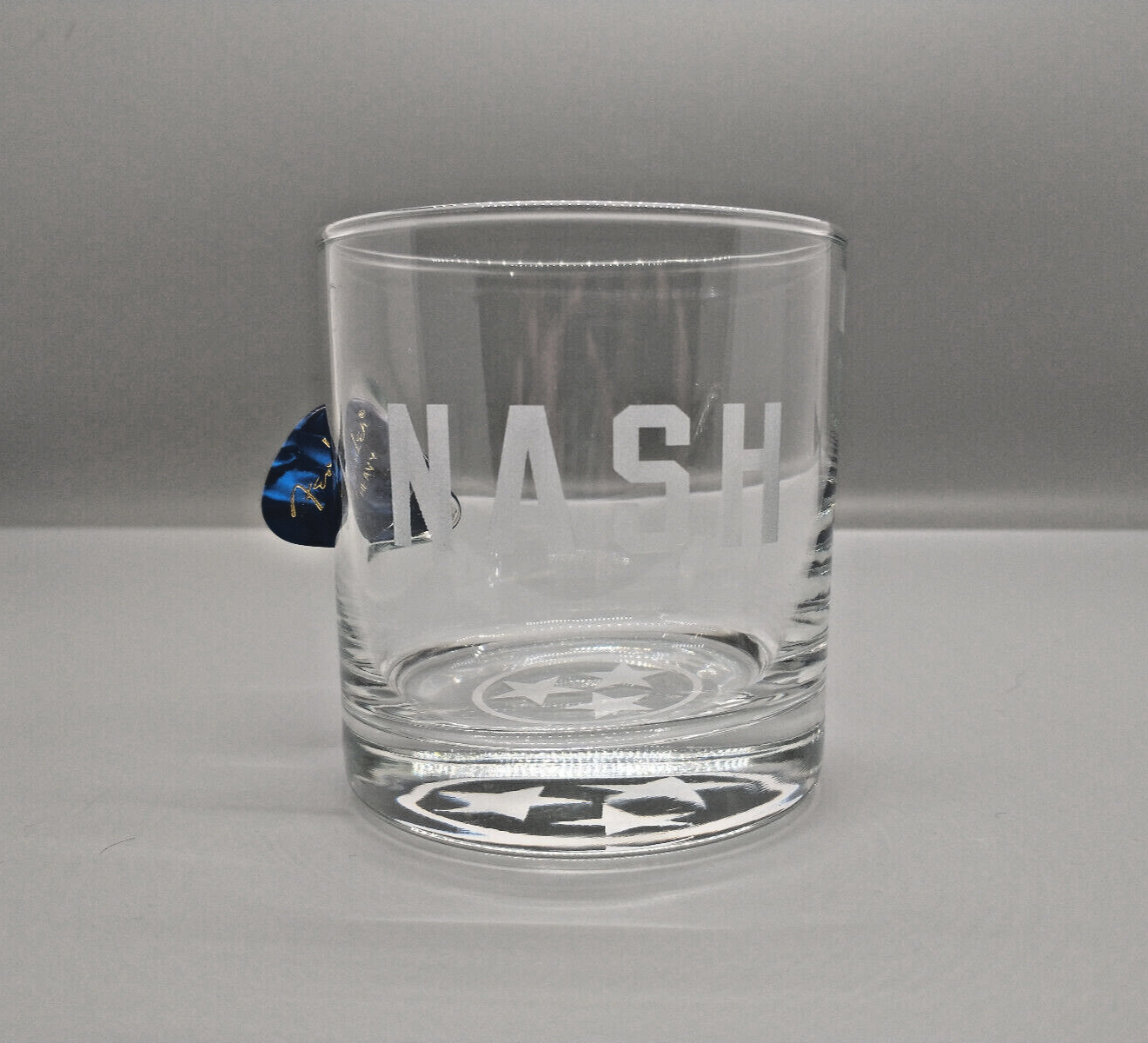 FENDER GUITAR PICK - 11 oz. Rocks Whisky Glass - Nashville / NASH Tennessee TN-image
