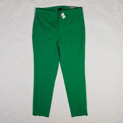 NWT Talbots Pants Womens Size 10 Chatham Slim Ankle 'Spring Leaves' Green 