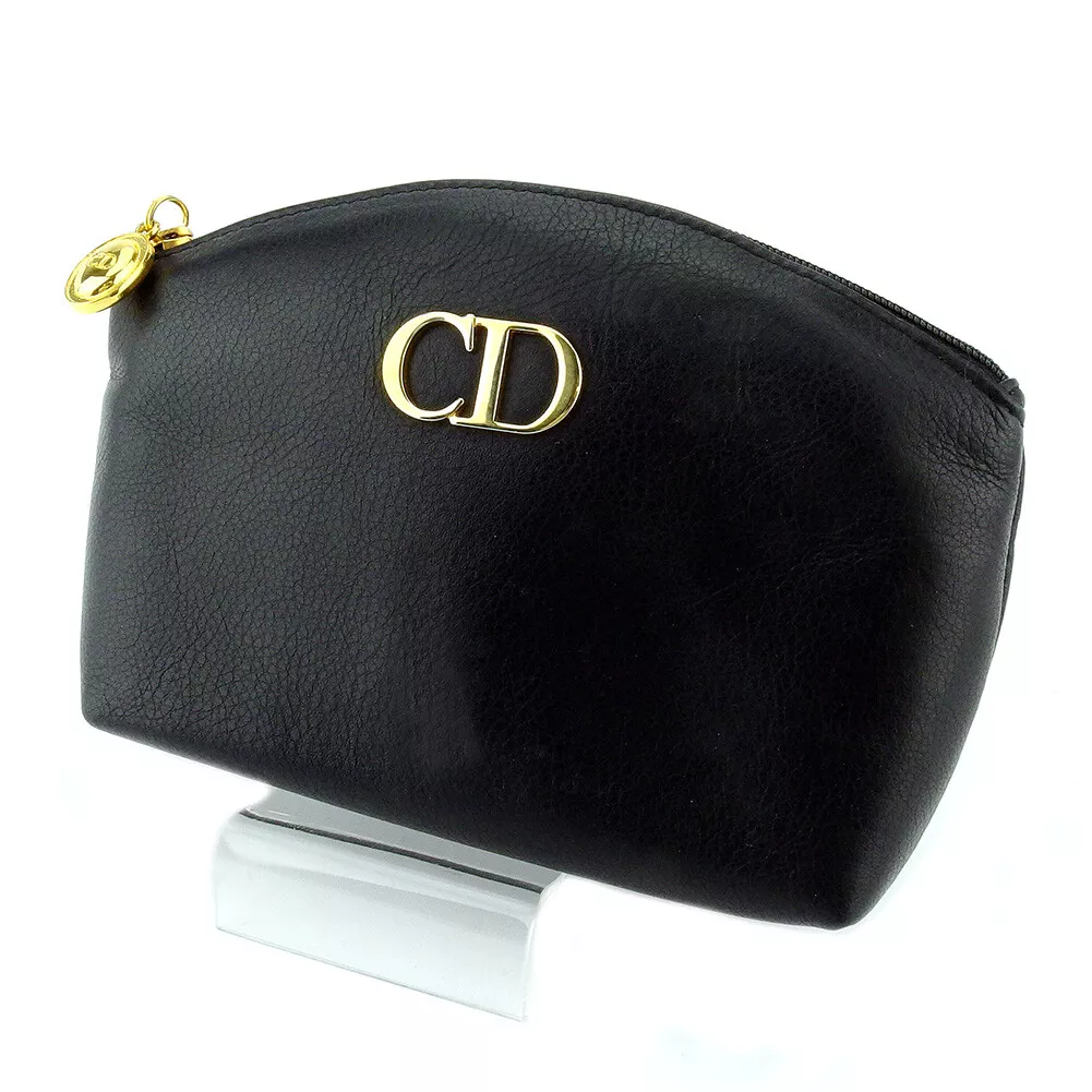 Pochette Dior logo cuir authentique d'occasion T18491