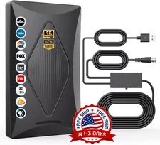 Antena Para TV digital 1000+ Millas Amplificador de Señal HDTV 8K 4K PHD NUEVO