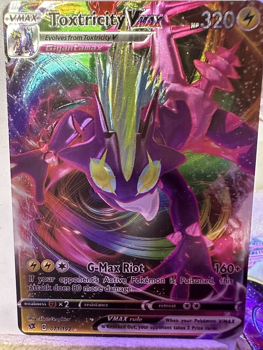 Toxtricity VMAX Shiny 🕺Fan Art 🕺Holo Card Limited Edition