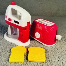 Barbie Pretend Toaster Mixer Tested With Bread Kitchen Playset Lot 4
