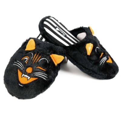 Sourpuss Furry Jinx The Cat Slippers