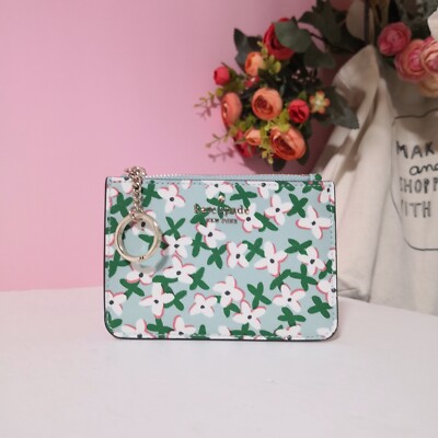 New Kate Spade Laurel Way Bitsy Card Holder Floral Pop Print K6169 $99 