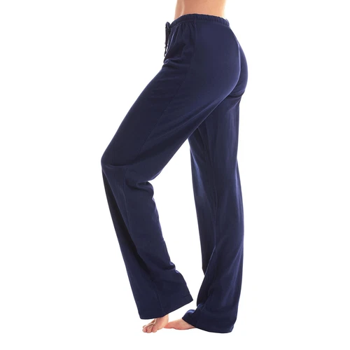 Women's Soft Jogger Sweatpants Elastic Waist Loose Casual Wide Leg Pants Trouser - Picture 17 of 25