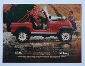1982 Jeep Renegade Vintage Beautiful Even When Dirty Original Print Ad 8.5 x 11"
