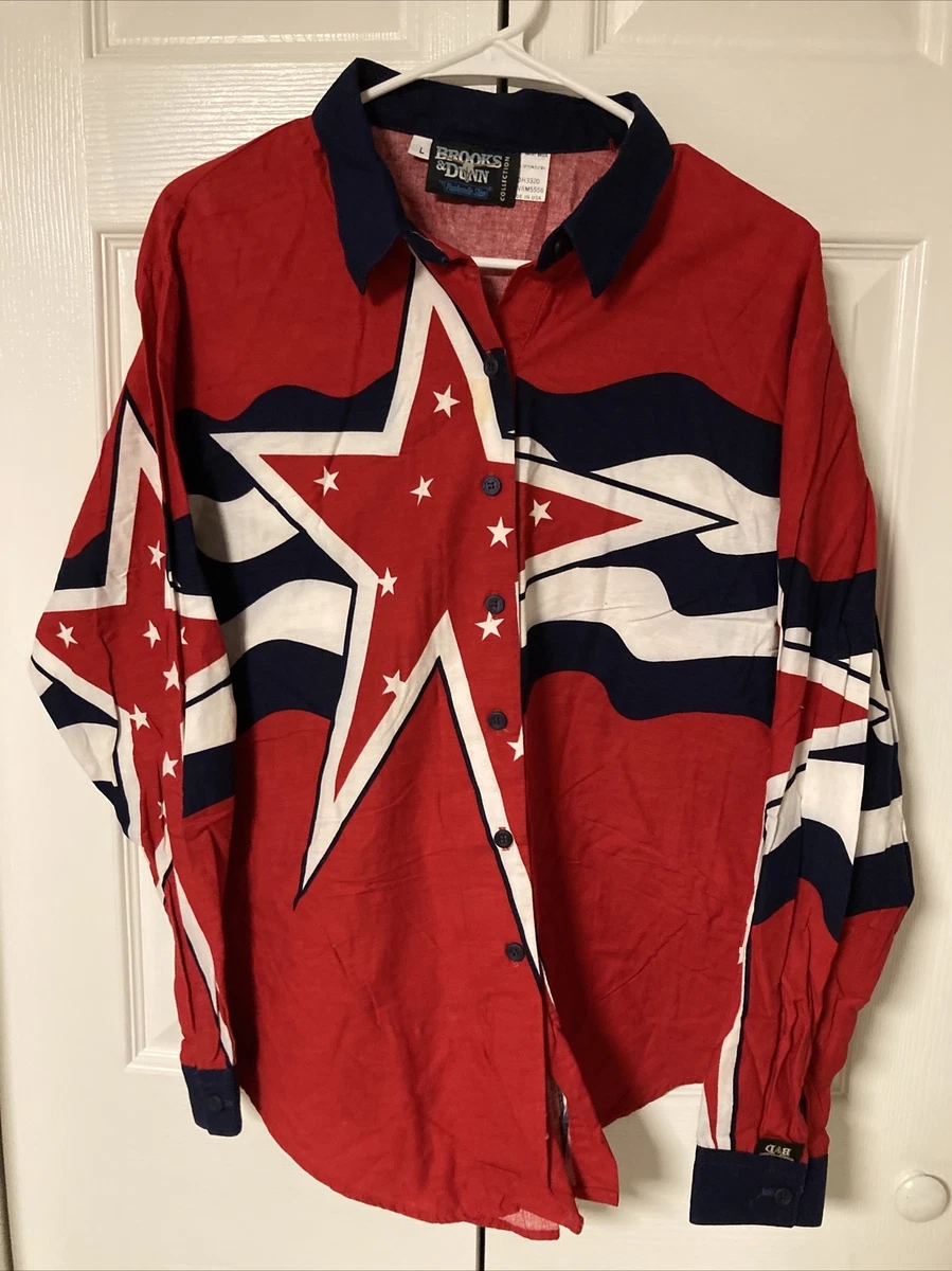 Vintage Brooks Dunn Panhandle Slim Button Up Shirt Mens Large