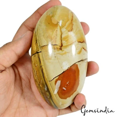 2380 Cts Naturel Image Jasper Énorme Pierre Ovale Œuf Forme Guérison Minéraux - Photo 1/4