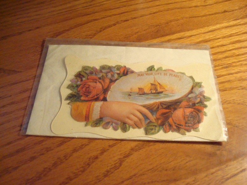 Ephemera Vintage Calling Card With Envelope 2" x 4" Never Used Scalloped edges
