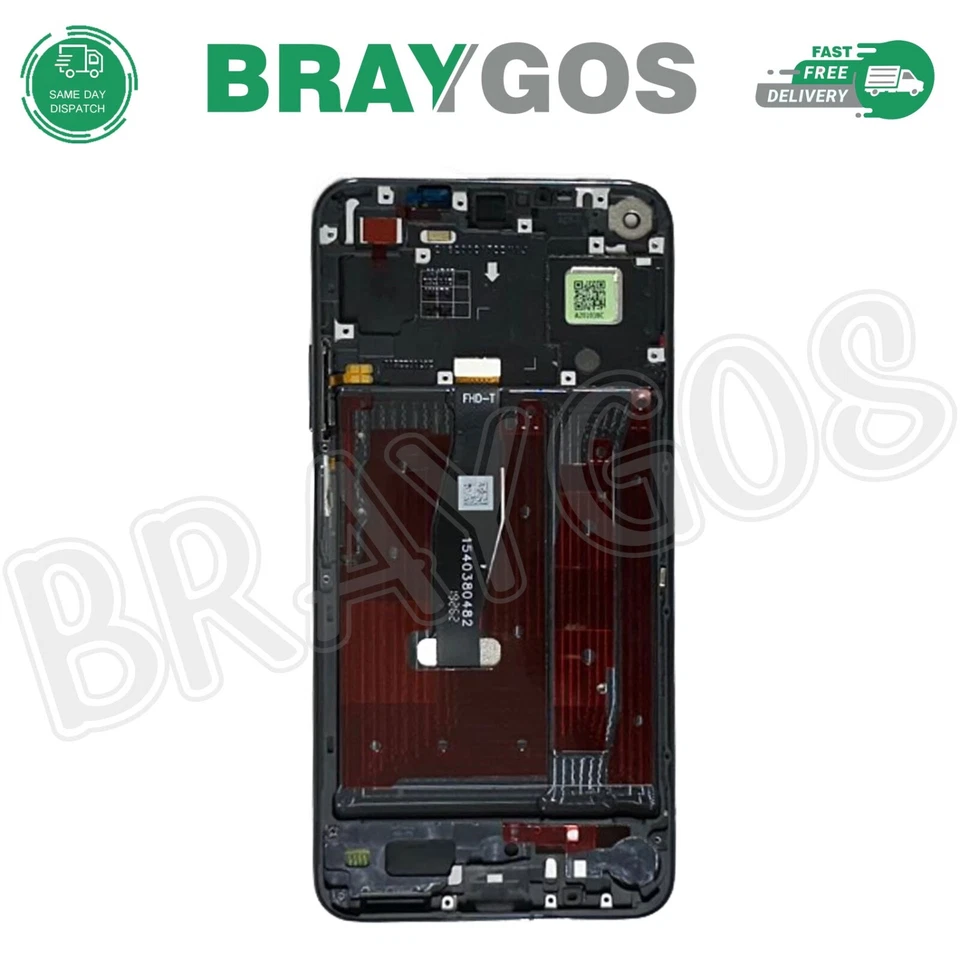 For Huawei Nova 5T YAL-L21 YAL-L61 Touch Screen Digitizer LCD Display With Frame - Image 3 of 4