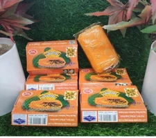 4 Asantee Thai Herbal Papaya Honey Soap with Q10, AHA, BHA Skin Whitenin 125g