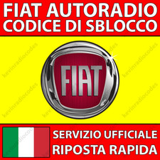 ✅FIAT RADIO CODICE DI SBLOCCO 500 DOBLO DUCATO FIORINO PANDA PUNTO QUBO TIPO✅