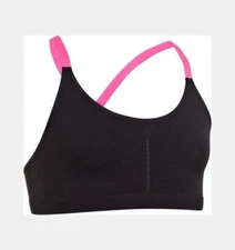 Under Armour UA Girls Youth SM/MD Sports Bra Black Pink 1249116 FAST SHIP! A33