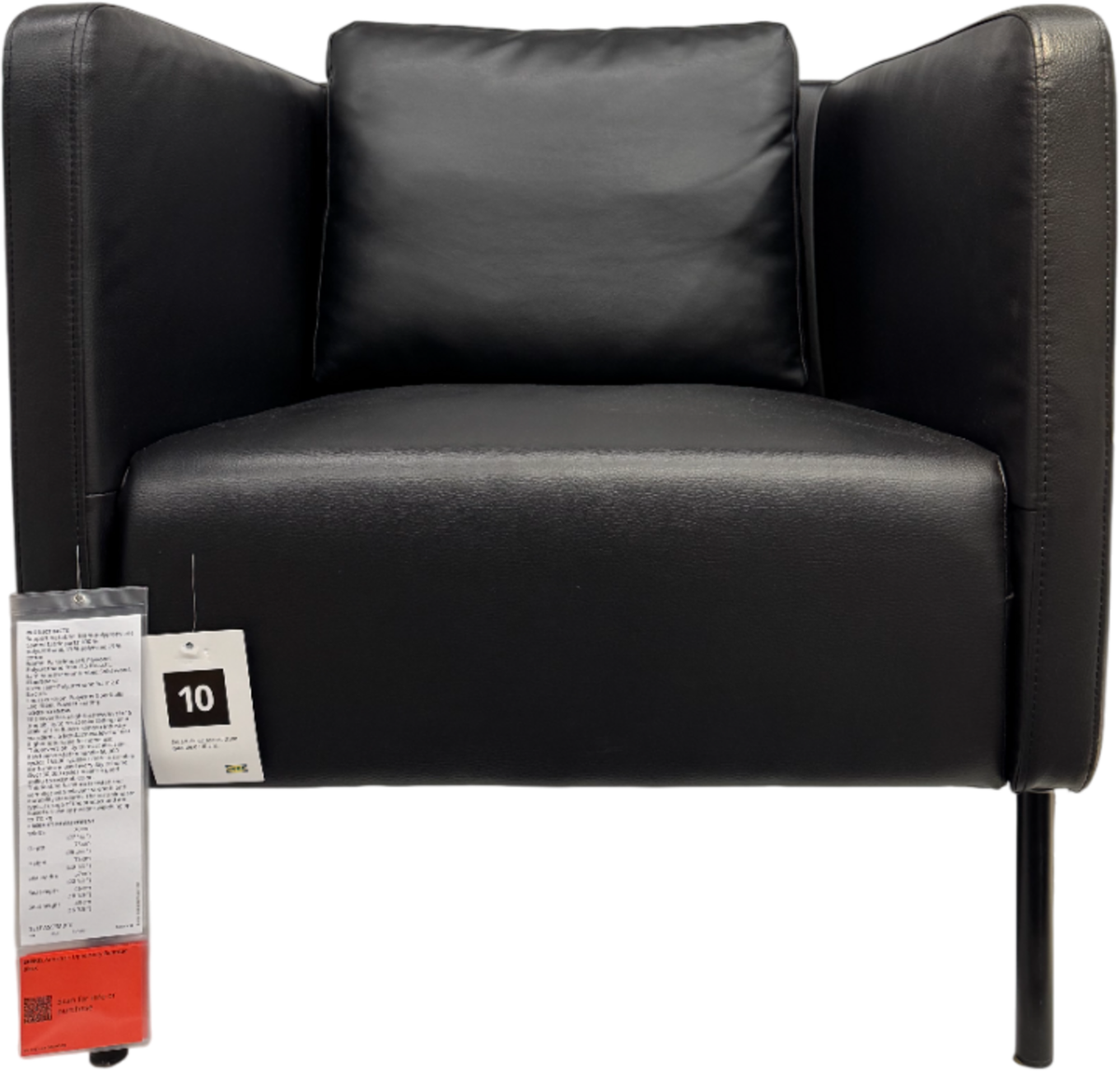 Brand New IKEA EKERO Bomstad Black Armchair 73x70 cm (28 ¾x27 ½