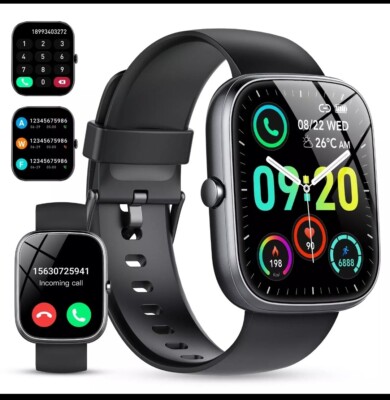 Tikland T60 IP68 Waterproof Smart Watch Android/iPhone,100+ Sport Modes