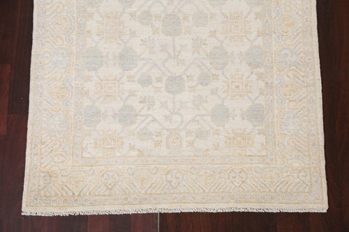 Vegetable Dye IVORY Peshawar-Chobi Geometric Oriental Area Rug Hand-knotted 4x7 - Picture 5 of 12