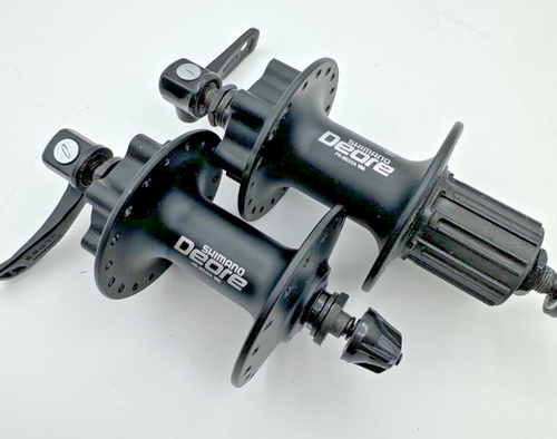 Shimano Deore M525A Hub Set QR x 100/135mm 6-Bolt Black 36H HG 8 to 11s