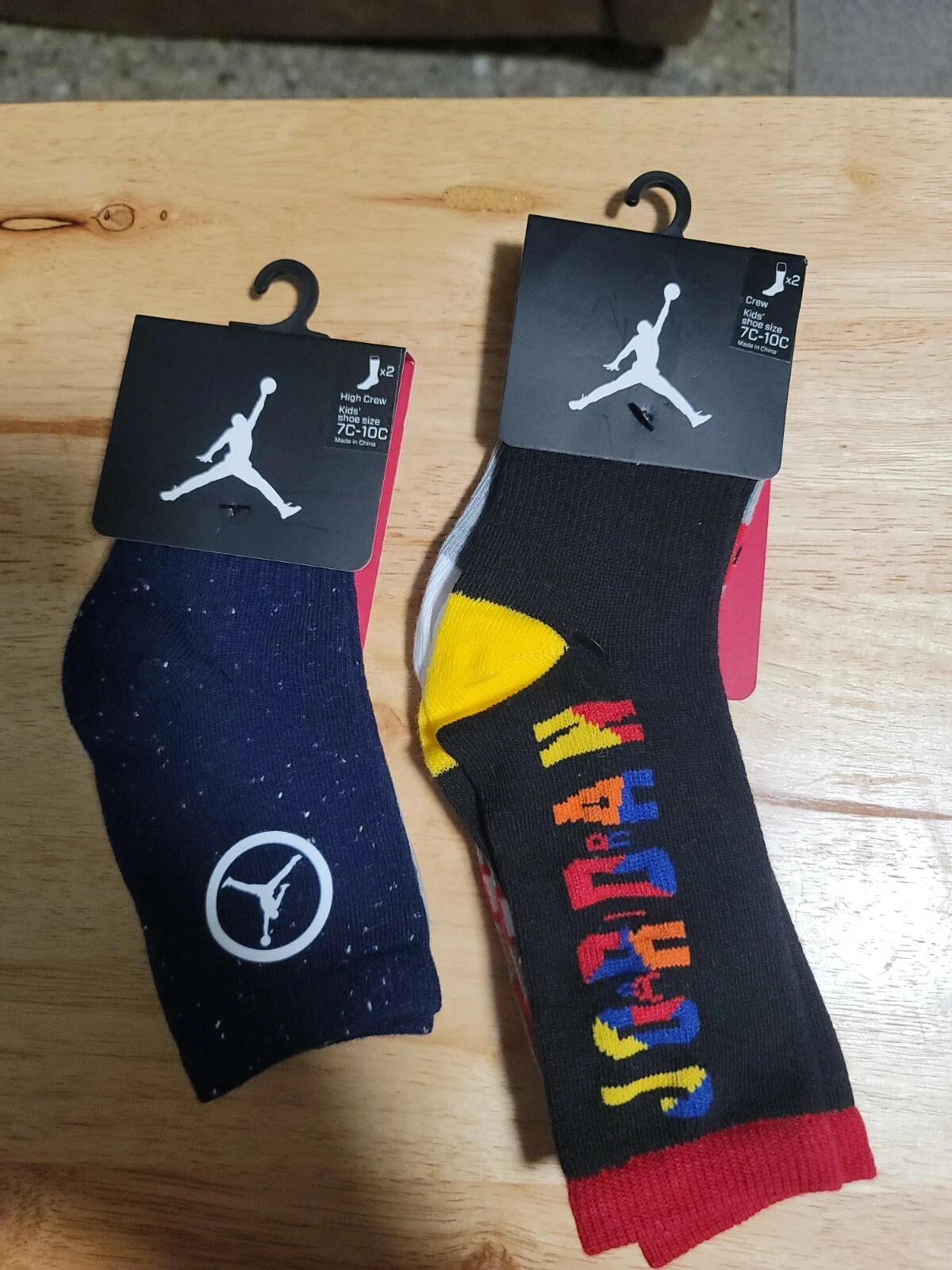 4 pairs of Jordan socks for kids sz 7C-10C NWT Multicolor