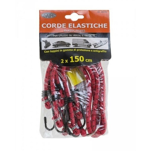 NUZAMAS Corde Élastique 5 M + 20 Crochets Nylon - Lot Robuste Pour Kayak, Bateau, Camping, Vélo, Bagages, Tente, Voiture