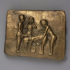 🌈 Scultura erotica bassorilievo in bronzo massiccio 🇮🇪 No Salvador Dali-