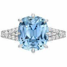 Lab-Created 5.67CT Blue Sapphire  CZ 935 Silver Special Women's Wedding Ring