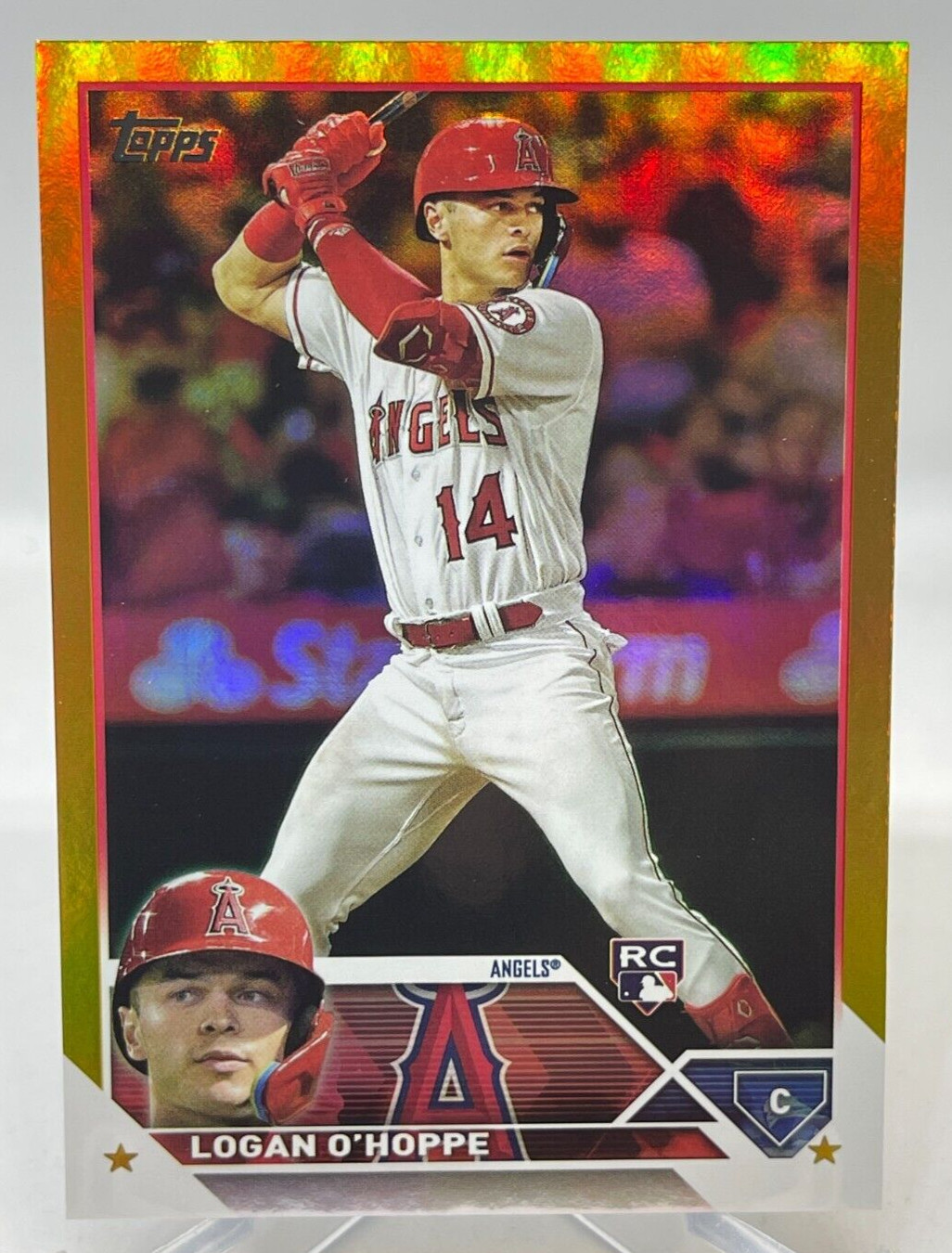 LOGAN O'HOPPE 2023 Topps Series 2 Gold Foil Rookie #363 Los Angeles Angels (B)