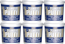 Everbuild 113 Plumbers Putty Non Setting, Flexible & Waterproof, Beige 750 g x 6