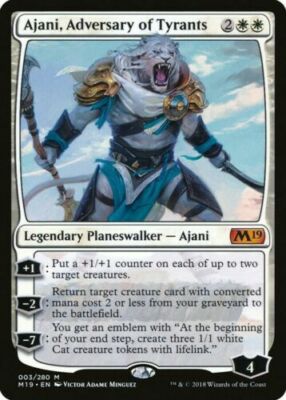 1x AJANI, GEGNER DER TYRANNEN - M19/Foundations - MTG - Magic the Gathering
