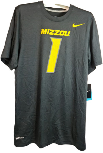 Nike Men's Missouri Tigers Legend Number Short-Sleeve T-Shirt BLACK - SMALL