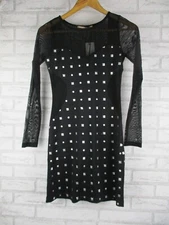 Cooper St womens pencil dress black silver print 8 bnwt 
