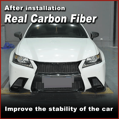 For Lexus GS350 GS F Sport 2013-2015 REAL Carbon Front Bumper Lip Spiltter Flaps - Bild 2 von 12